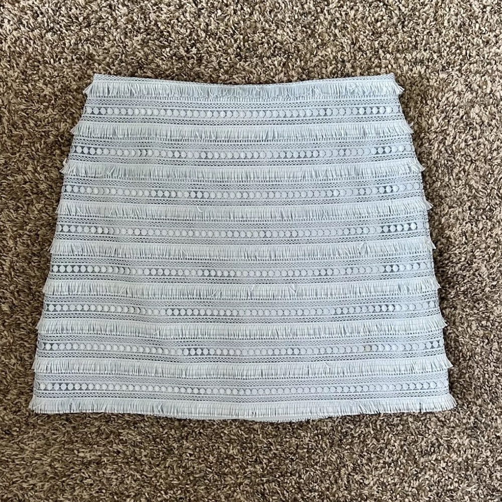 NWT J.crew Fringe lace mini skirt